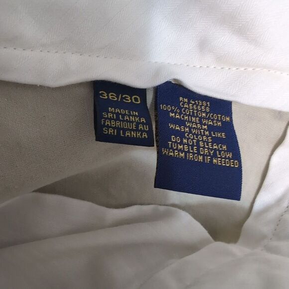 Polo Ralph Lauren Pants Men's Cream 36X30 Cotton Classic Fit EUC‎ - Picture 6 of 10